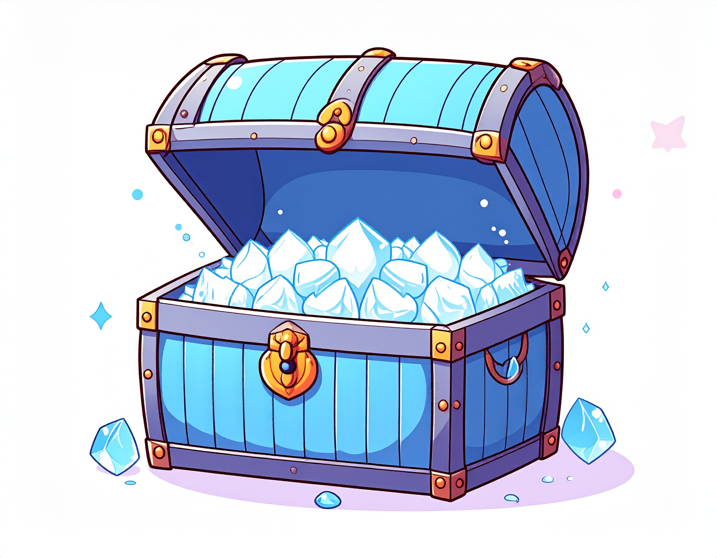 Frostbite Chest - ice-blue chest containing frozen treasures and arctic weapons