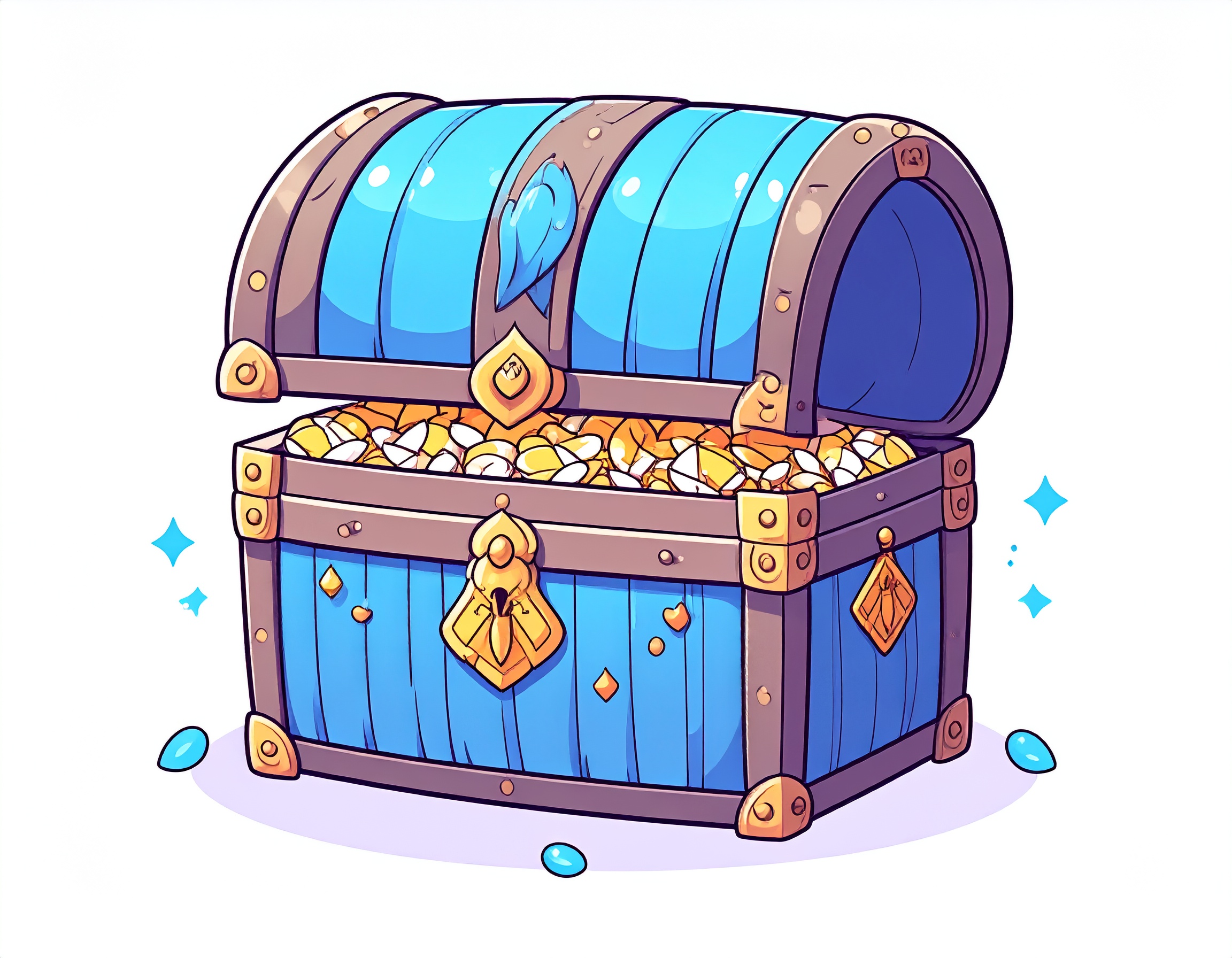 Mystic Chest - enchanted chest glowing with arcane energy, containing magical artifacts